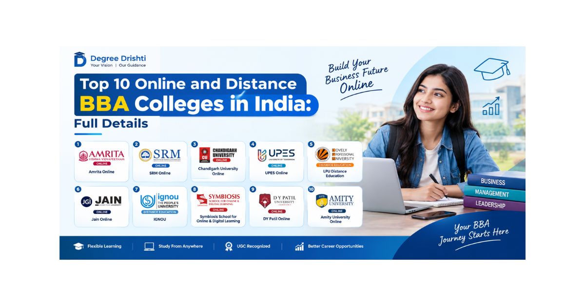 Top 10 Online and Distance BBA Colleges in India: Full Details