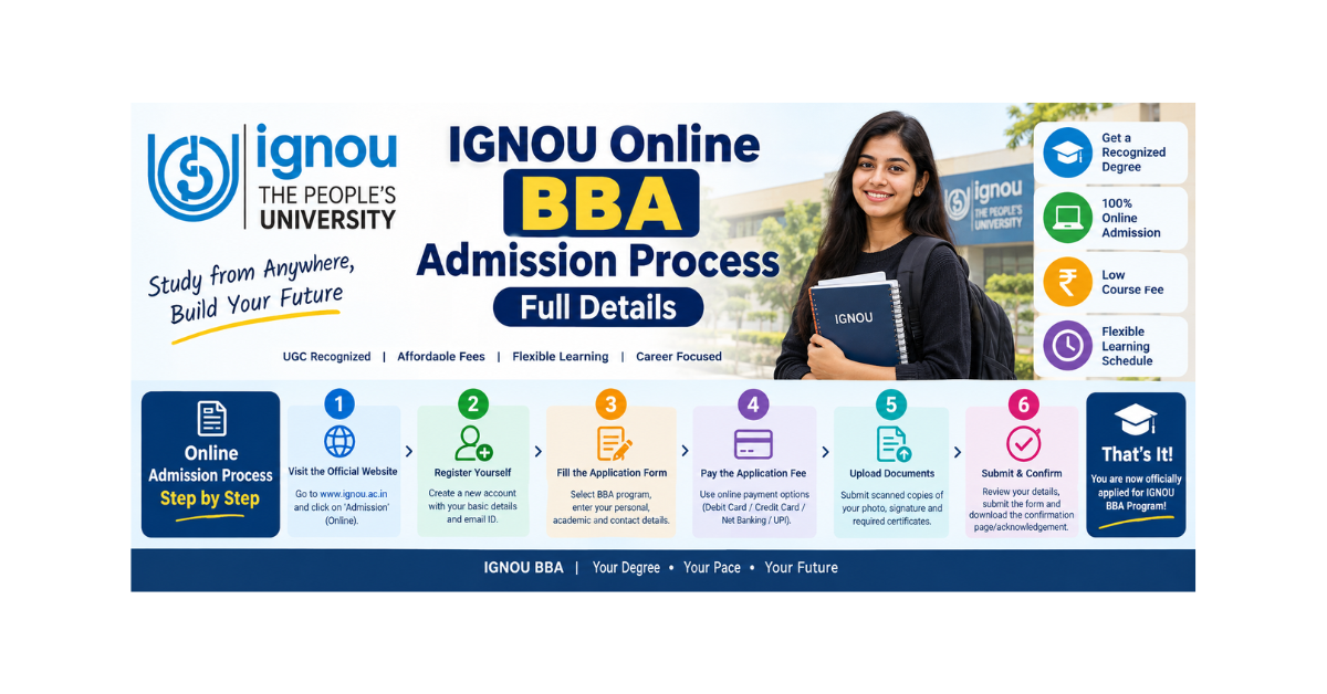 IGNOU online BBA Admission process